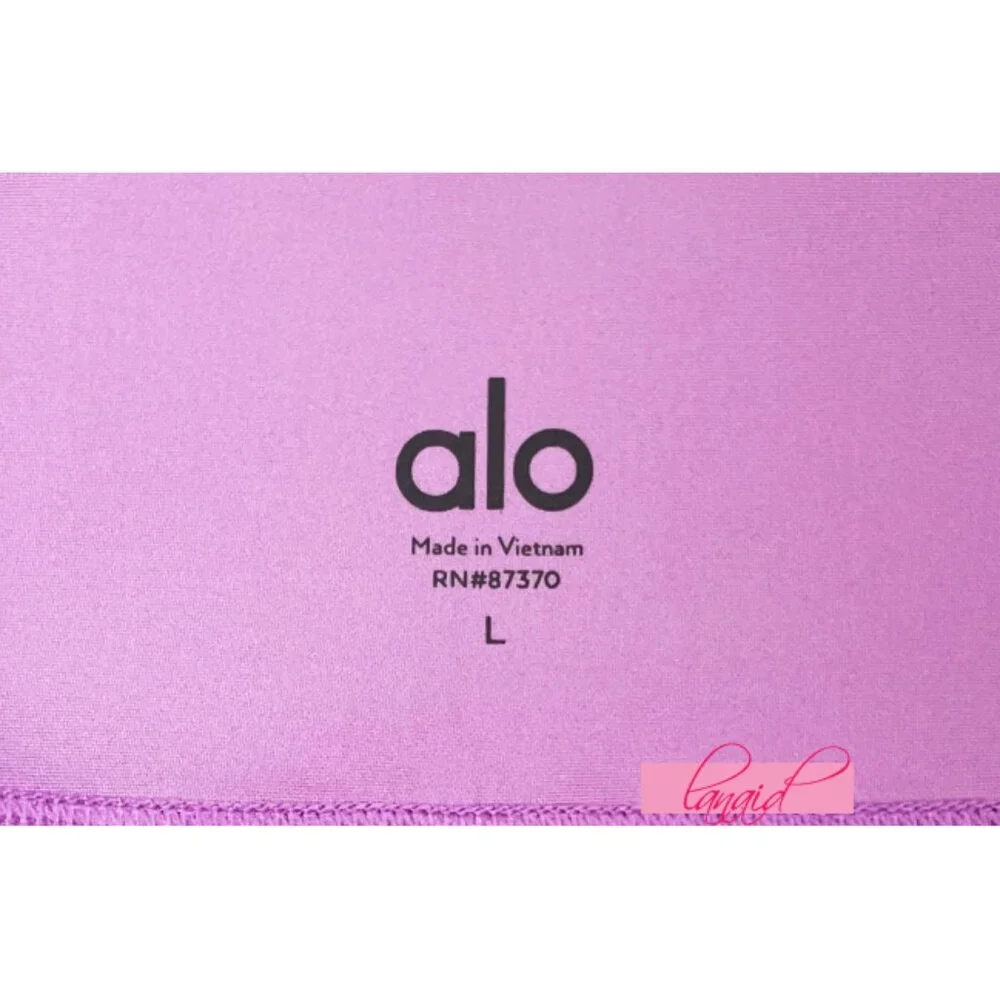Alo 7/8 High-Waist Airlift Leggings Pink Lavender Hi-Rise Waisted Skinny Tights